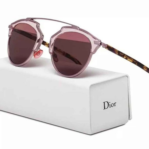 Dior Accessories - Dior SO REAL Pink Brow Bar Aviator Sunglasses